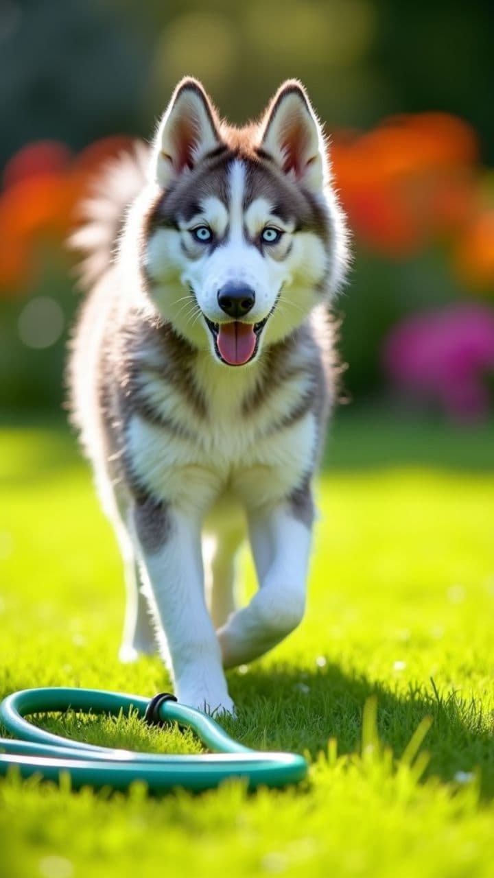 Husky vs. Sprinkler
