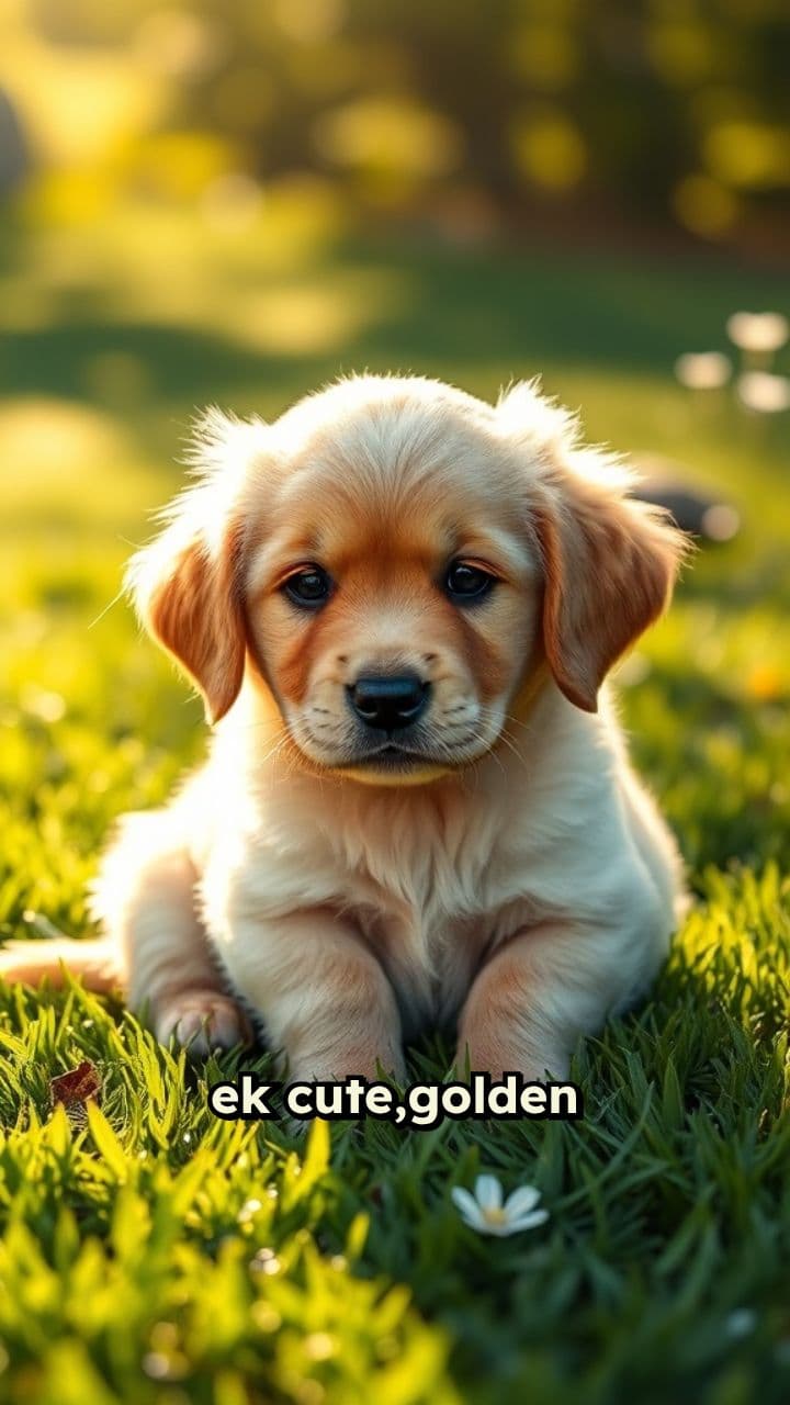 प्यारा सुनहरा बालों वाला पप्पी