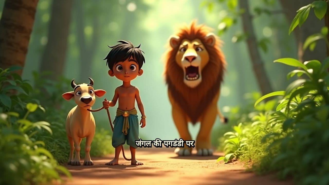 गाय और लड़के की जंगल की कहानी