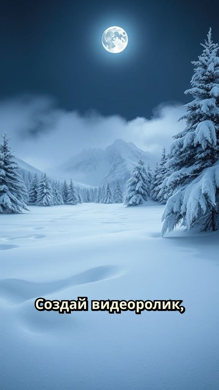 Зимняя ночь в лесу