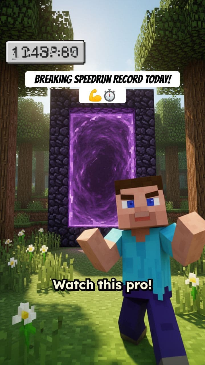 Minecraft Noob Speedrun Epic Fail