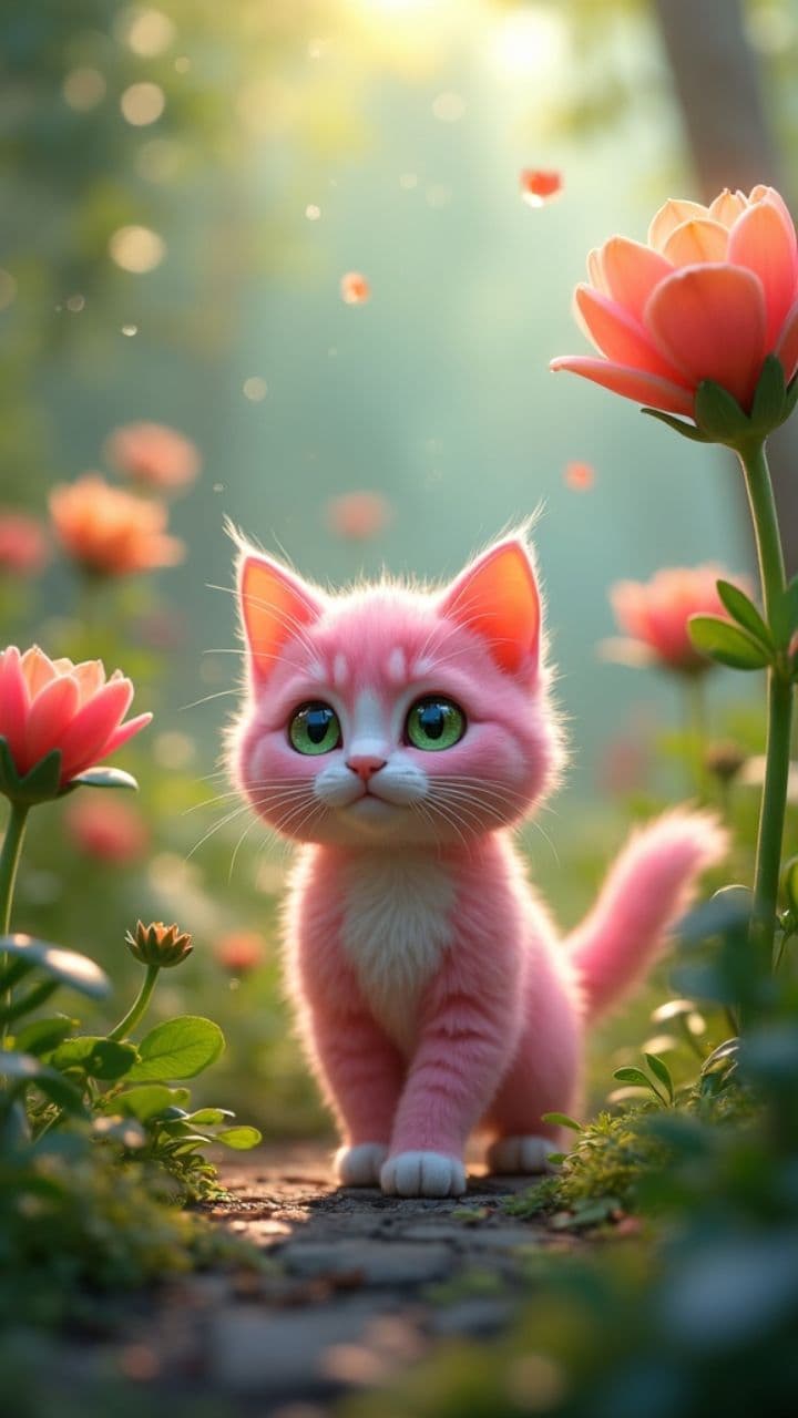 The Whimsical Adventures of a Pink Cat