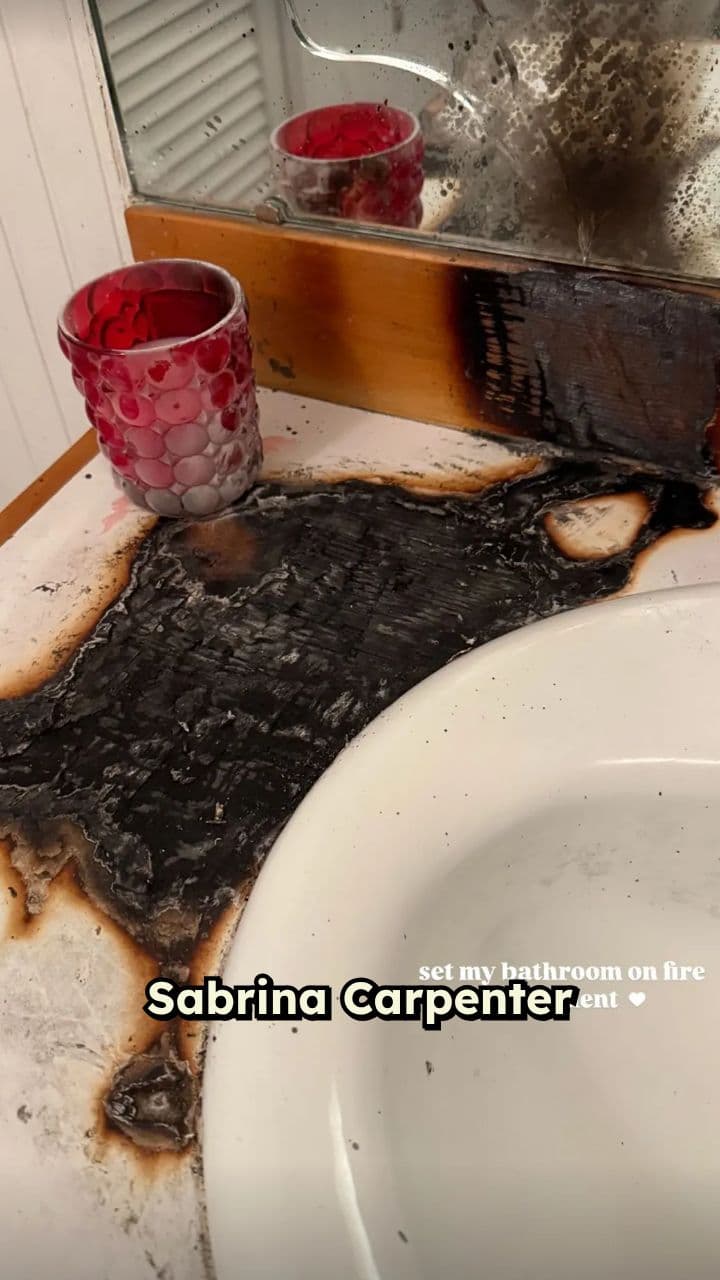 Sabrina Carpenter’s Bathroom Fire Recap