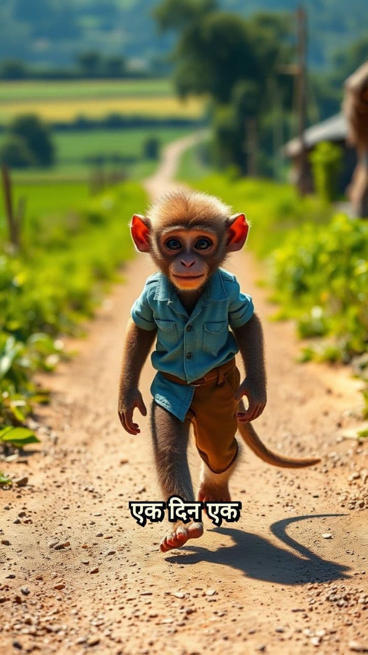 बंदर और गाय की दोस्ती (The Monkey and the Cow's Friendship)