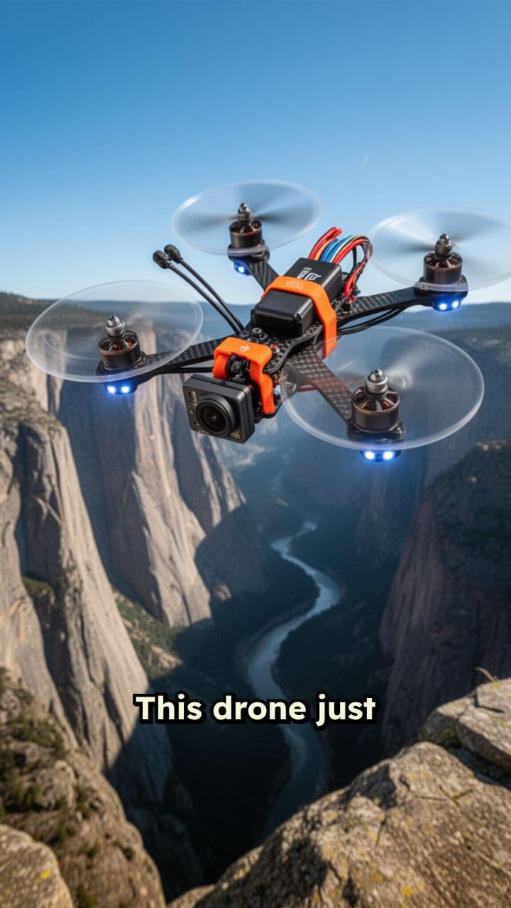 Upside-Down Drone Dive Down Waterfall