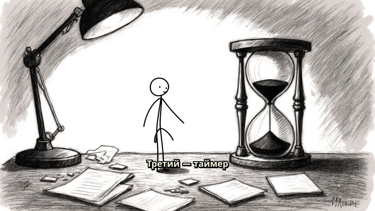 Таймер на 5 минут против прокрастинации