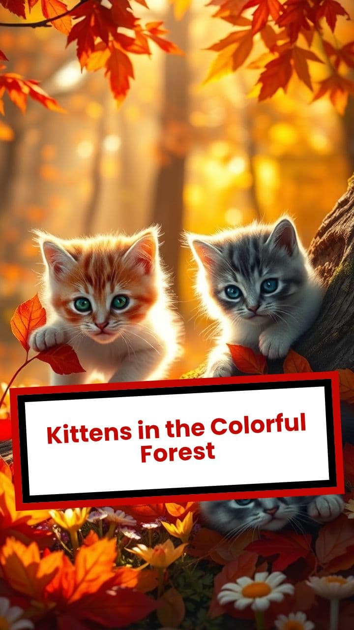 Kittens in the Colorful Forest