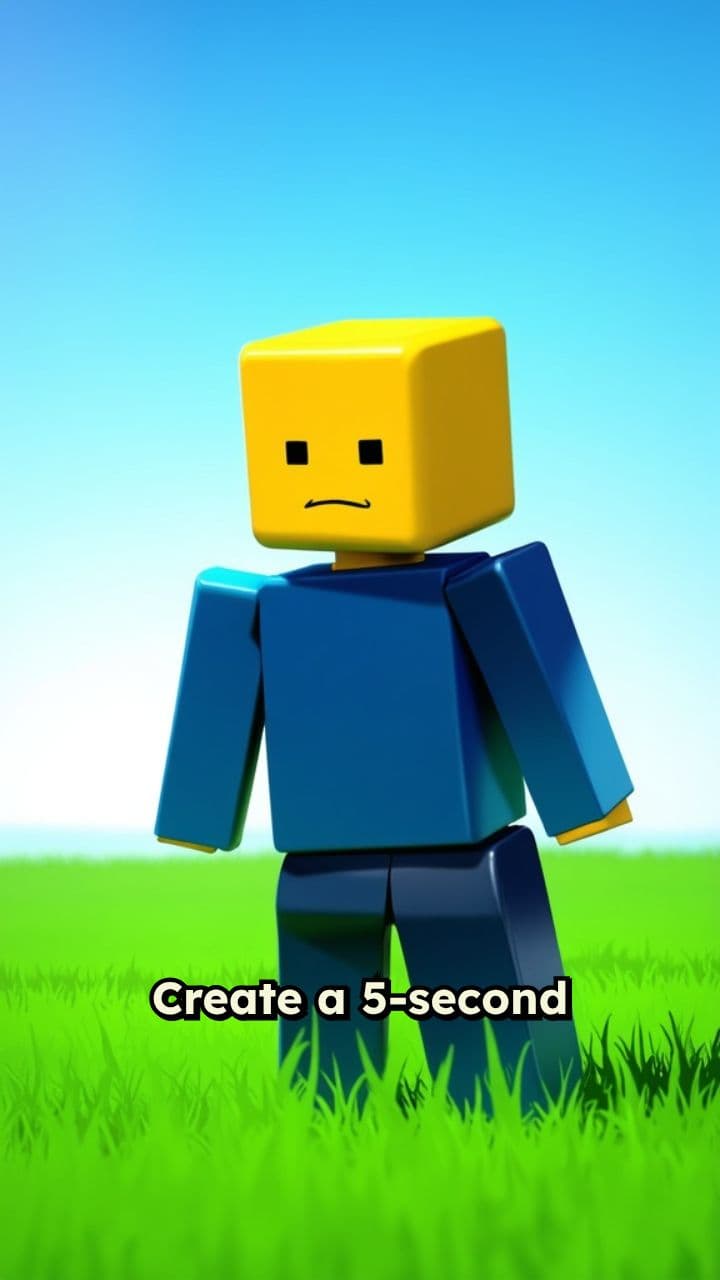 Roblox Player Walking in Green Field