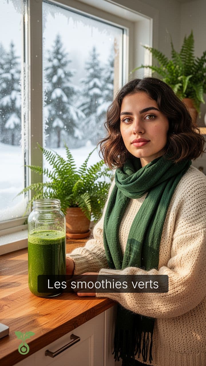 Smoothie vert tiède anti-fatigue hivernale