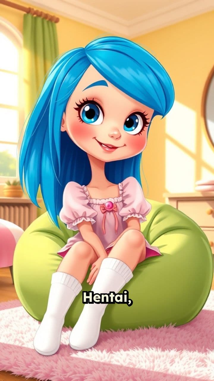 Blue Hair and Ruffled Socks Fantasy