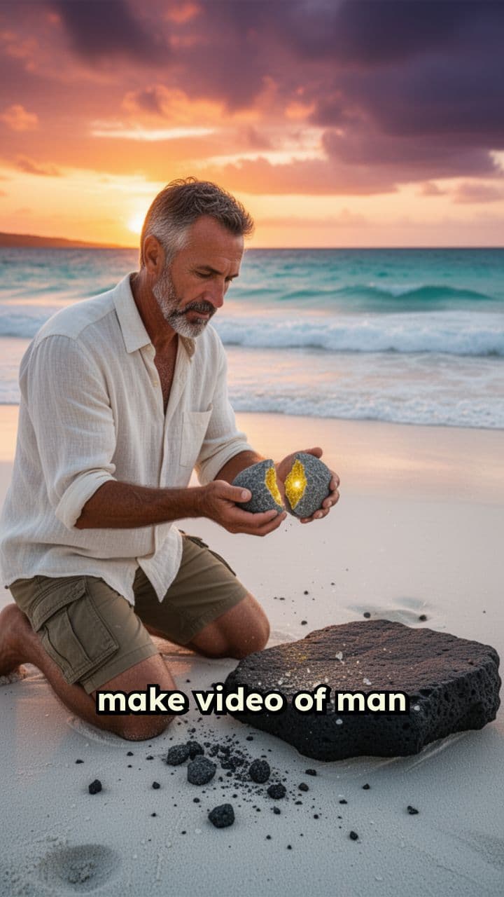 Man Finds Gold Inside Stone