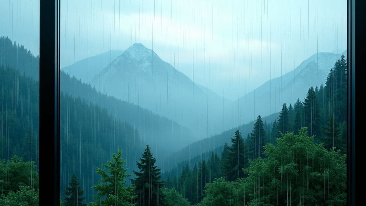Paysage de Montagne sous la Pluie
