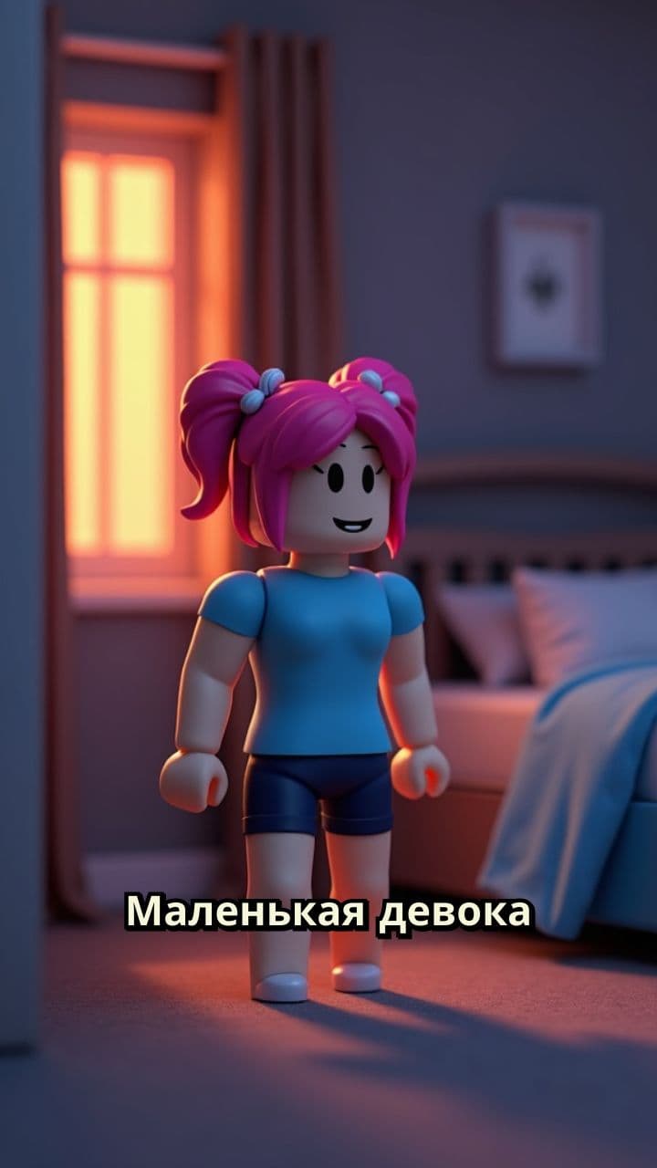 Злой олень в комнате девочки