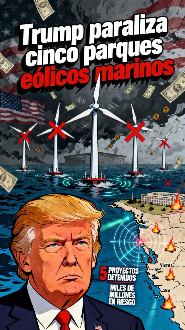 Trump paraliza cinco parques eólicos marinos