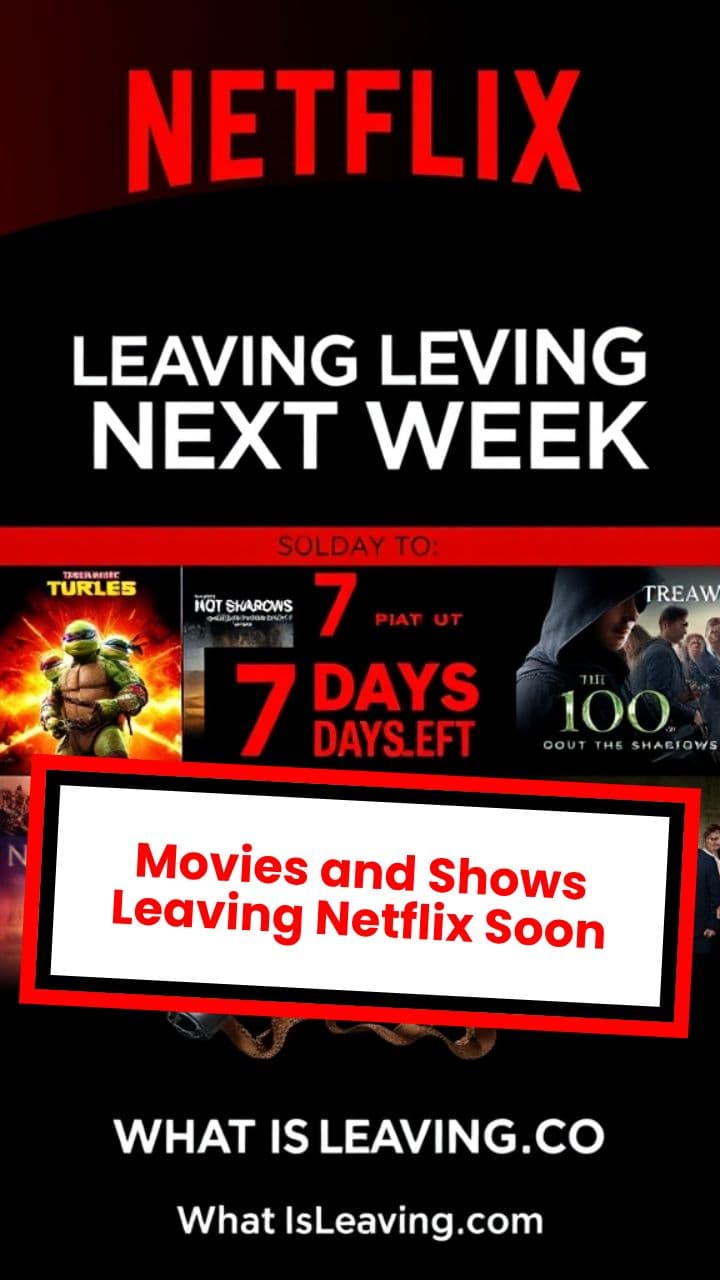 Movies and Shows Leaving Netflix Soon