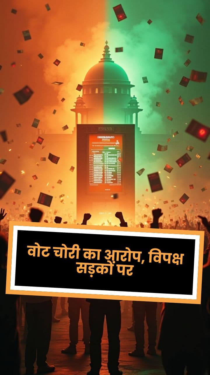 वोट चोरी का आरोप, विपक्ष सड़कों पर