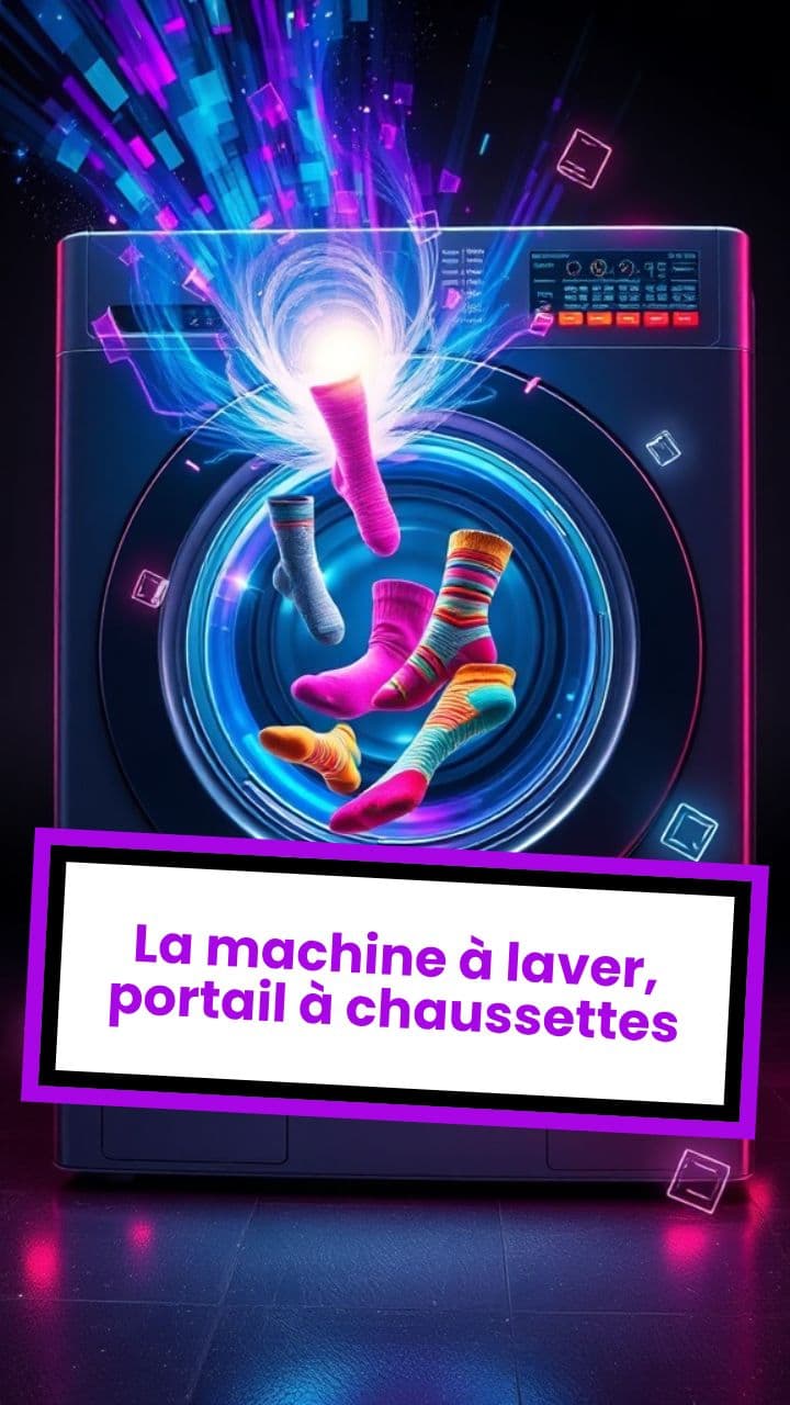 La machine à laver, portail à chaussettes