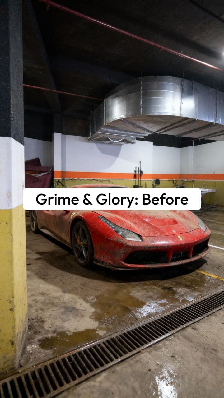 Grime to Glory: The Ultimate Red Sport Car Detail