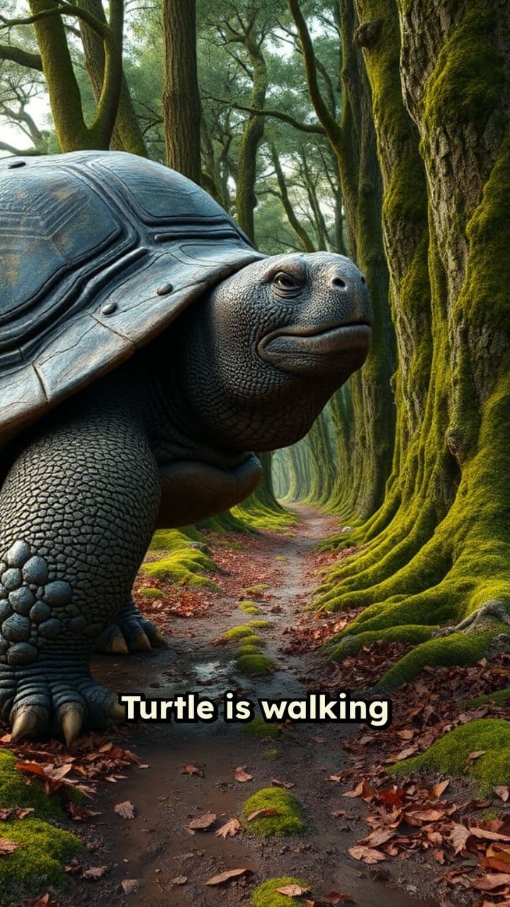 Turtle on the Forest Path
