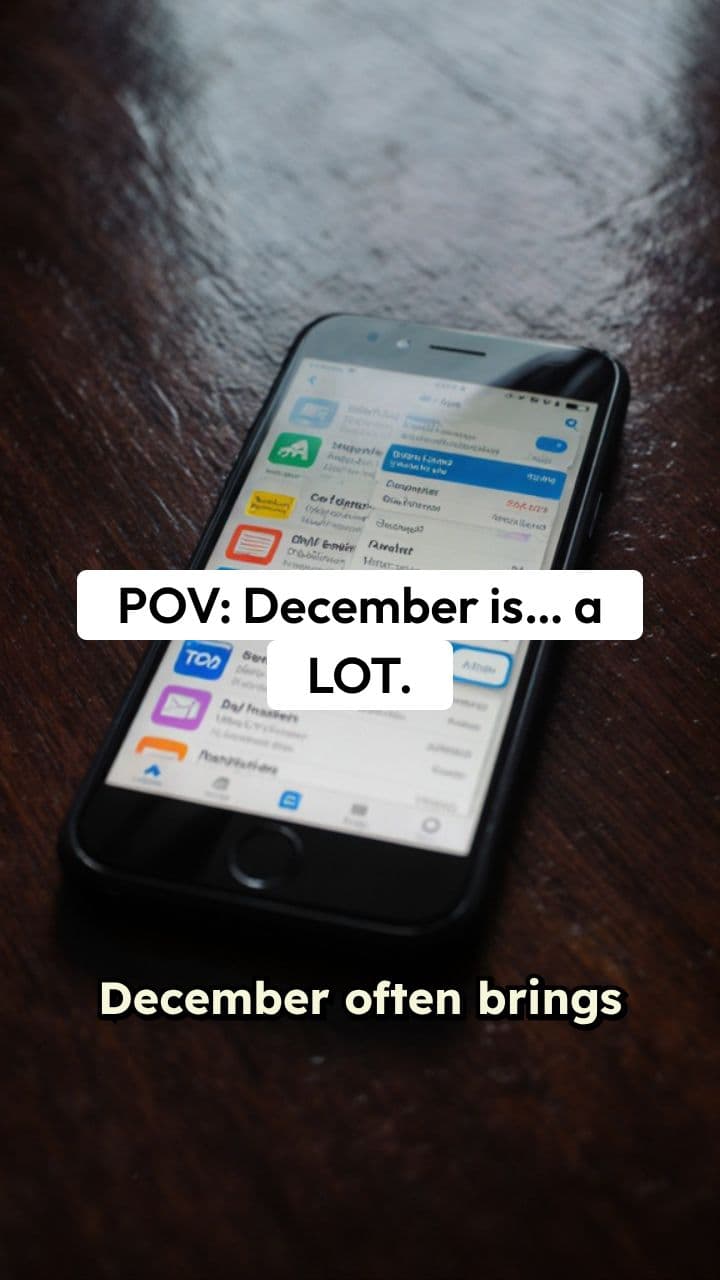 POV: You’re Trying to Stay Grounded in December