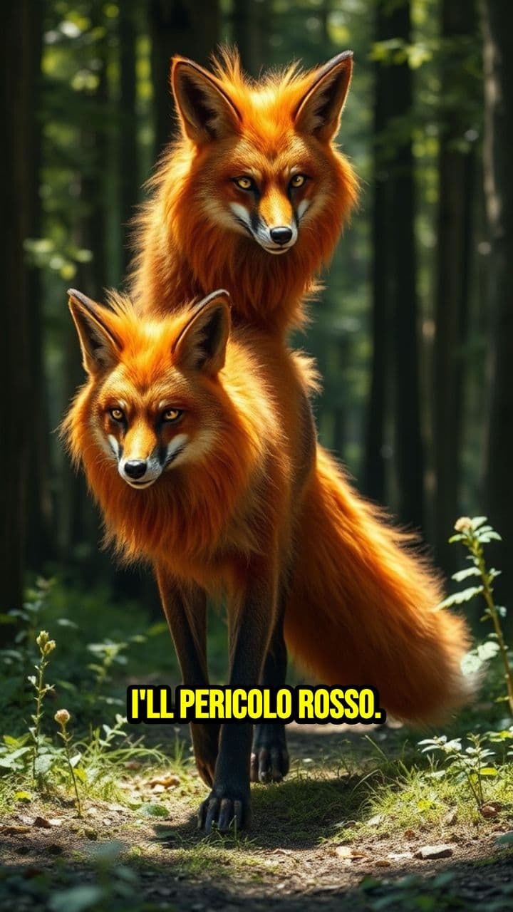 La volpe rossa nella foresta