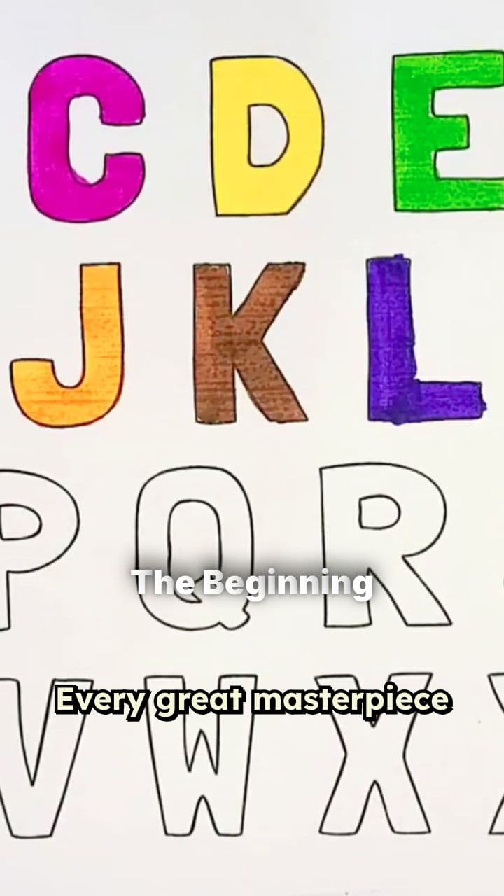 Alphabet Art Journey Begins with A