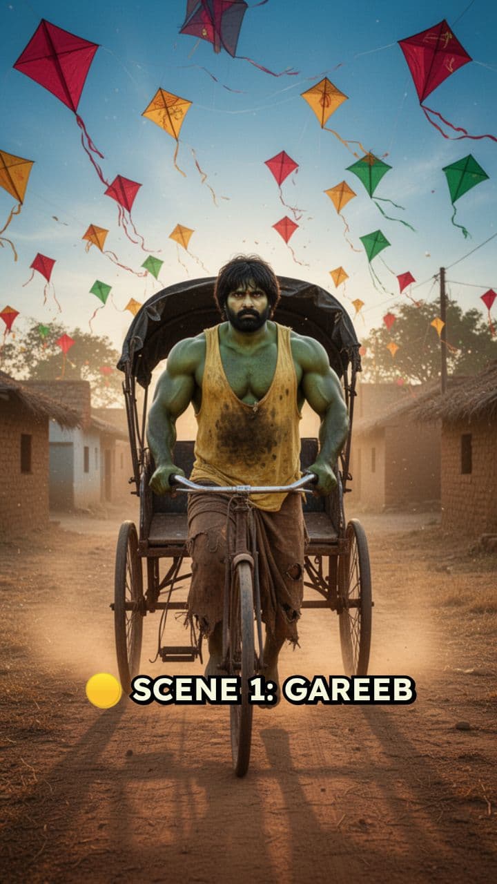 Halku Pulls Rickshaw on Makar Sankranti