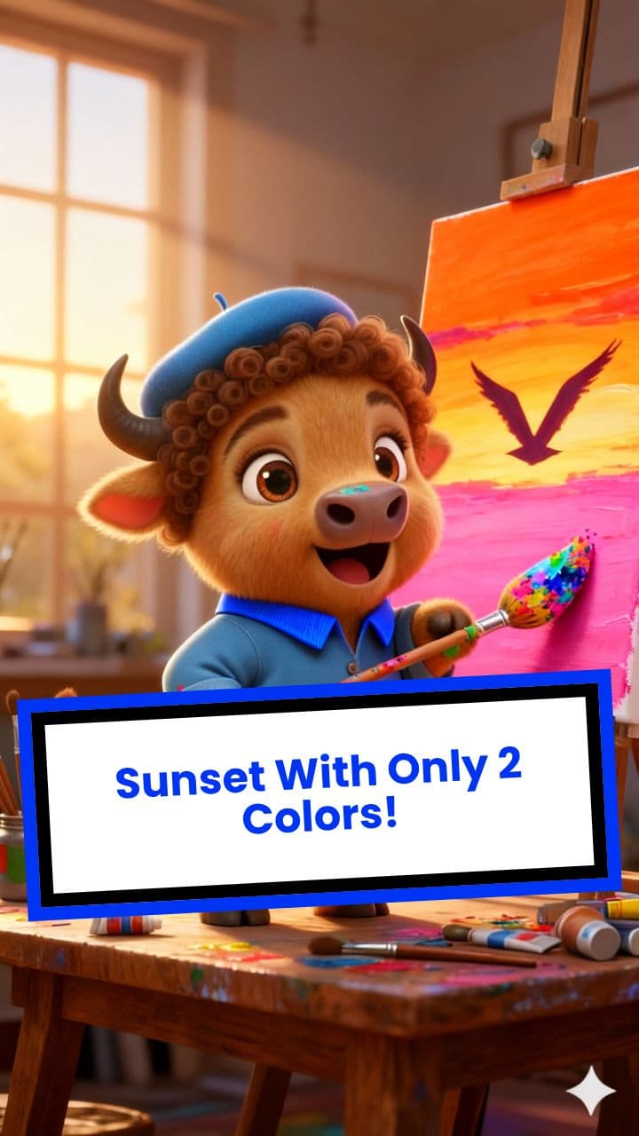 Sunset With Only 2 Colors!