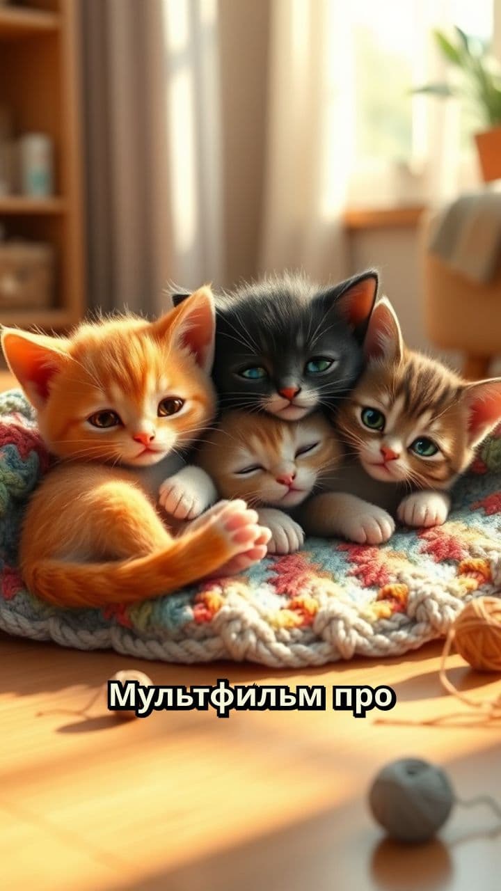 Котята в мультфильме