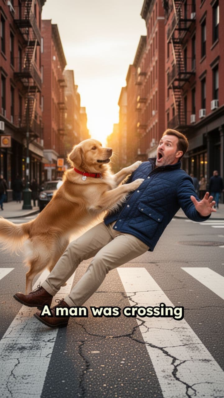 Dog Saves Man From Speeding Car