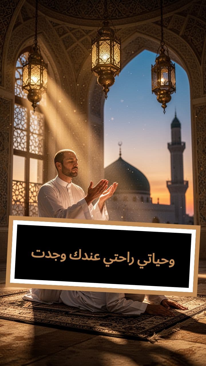 وجدت عندك راحتي وحياتي