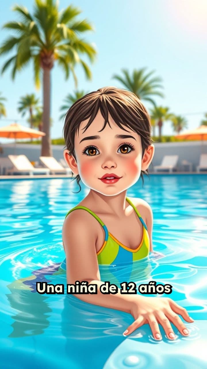 Aprendiendo a sumergirse en la piscina