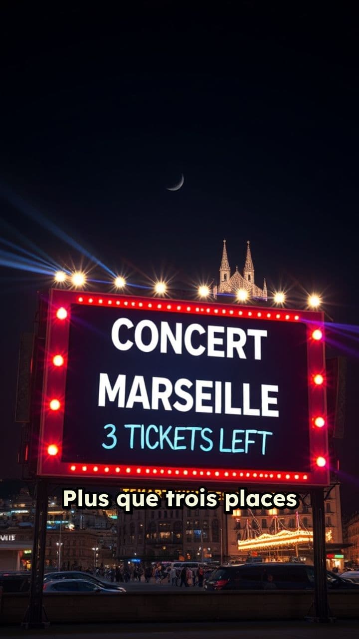 Concert à Marseille : Dernières places disponibles !