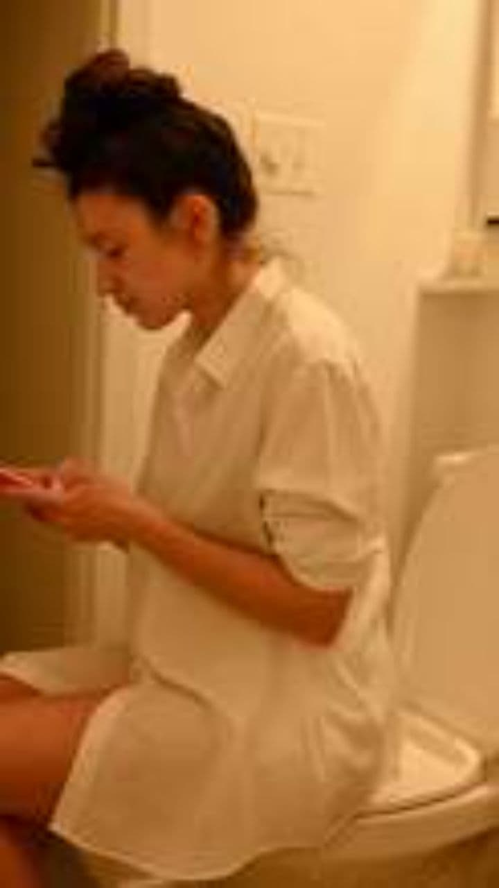 Casual Moment on the Toilet