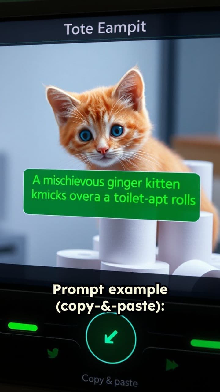 Playful Kitten's Toilet Paper Adventure