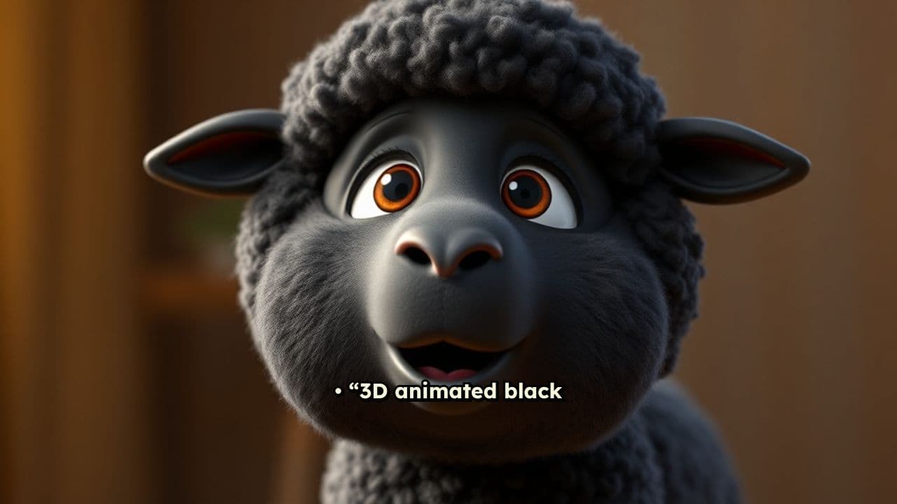 Cheerful Animated Black Sheep Adventures
