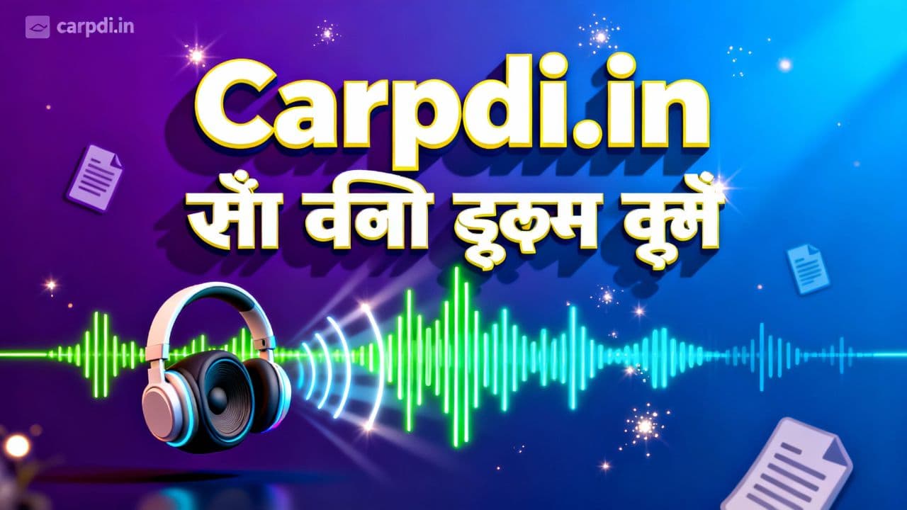 Carpdi.in की पूरी जानकारी ऑडियो में