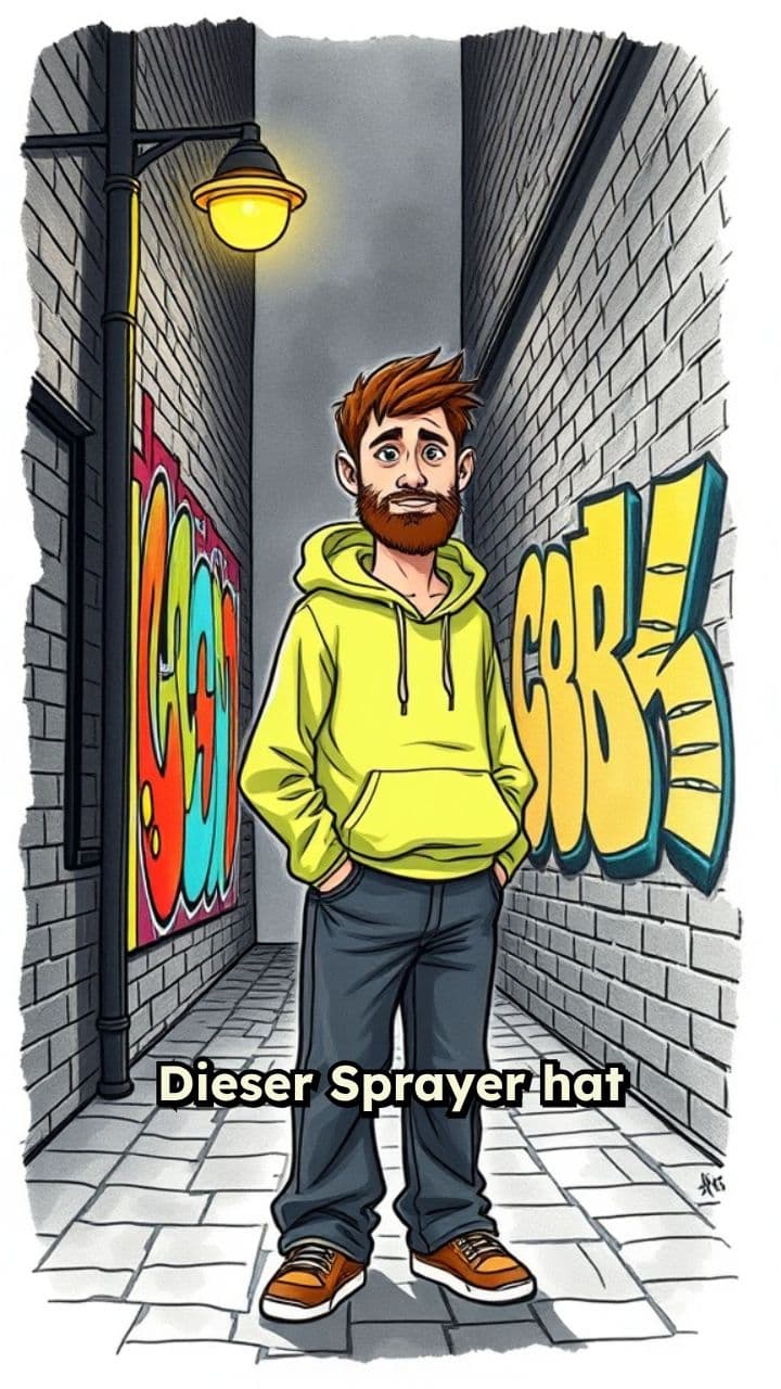 Graffiti-Sprayer verrät sich auf Polizeiwache