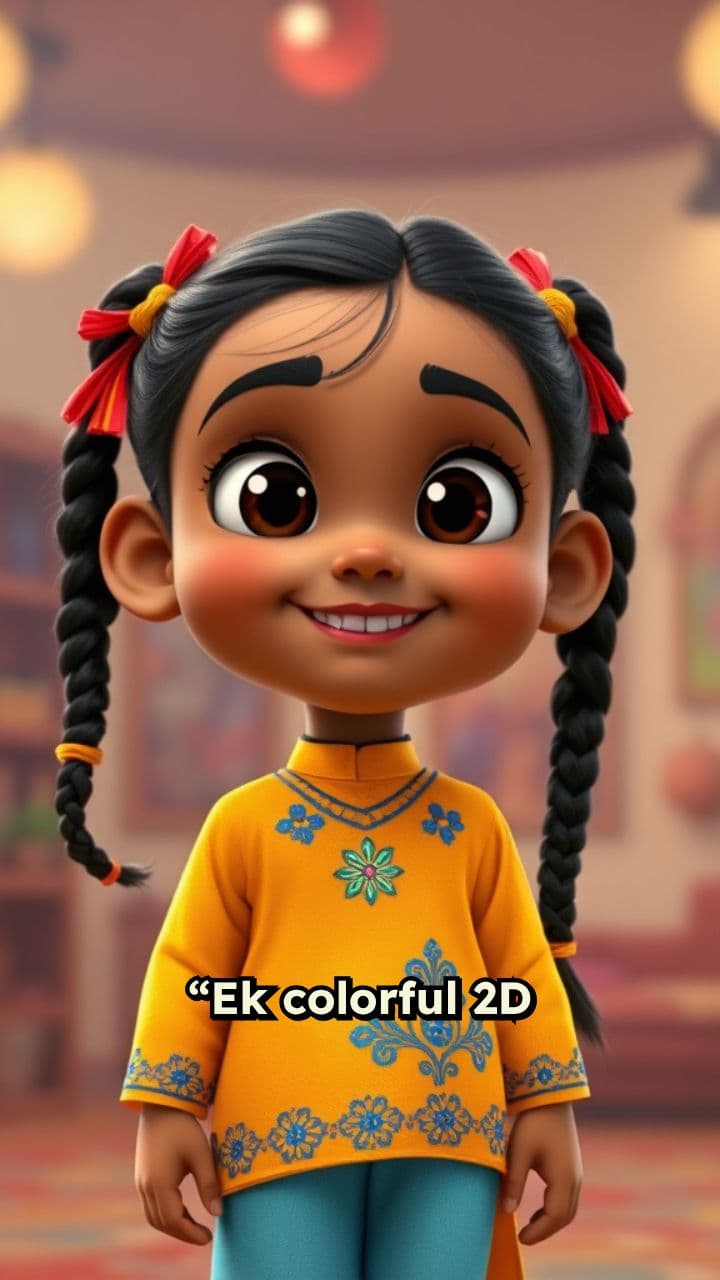 Cute Indian Cartoon Character Video