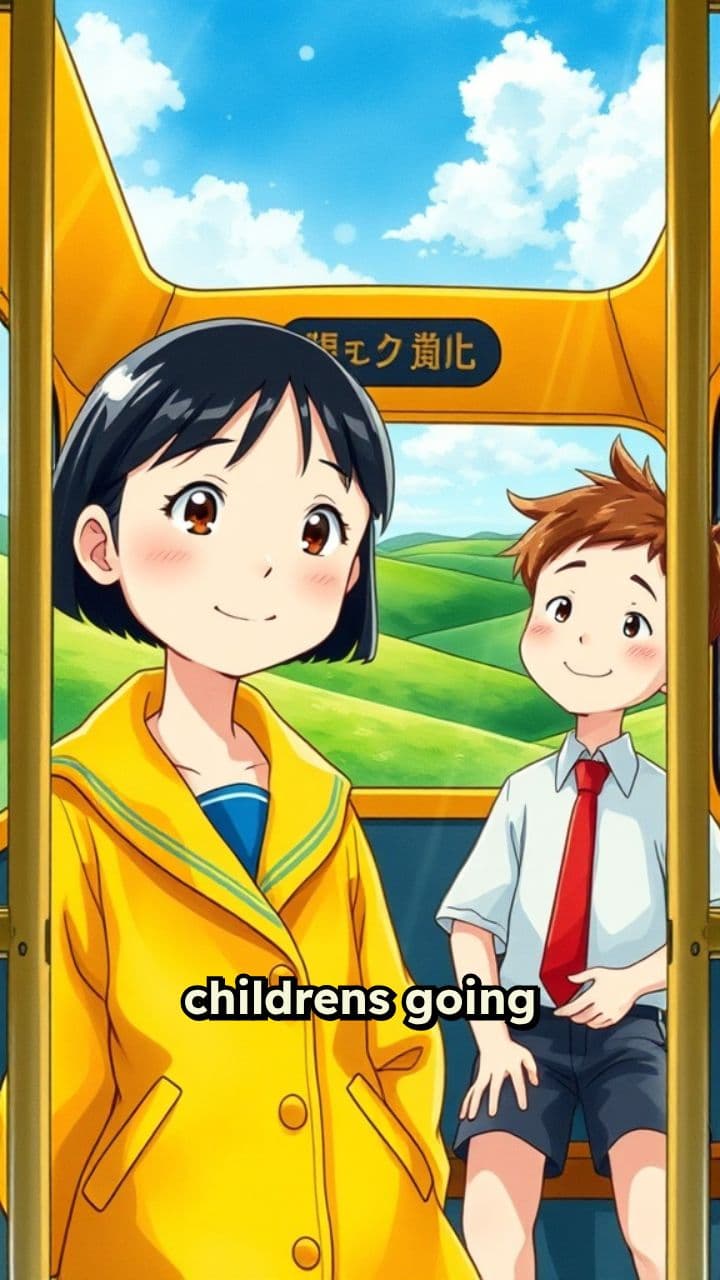 Kids Vibing on the School Bus