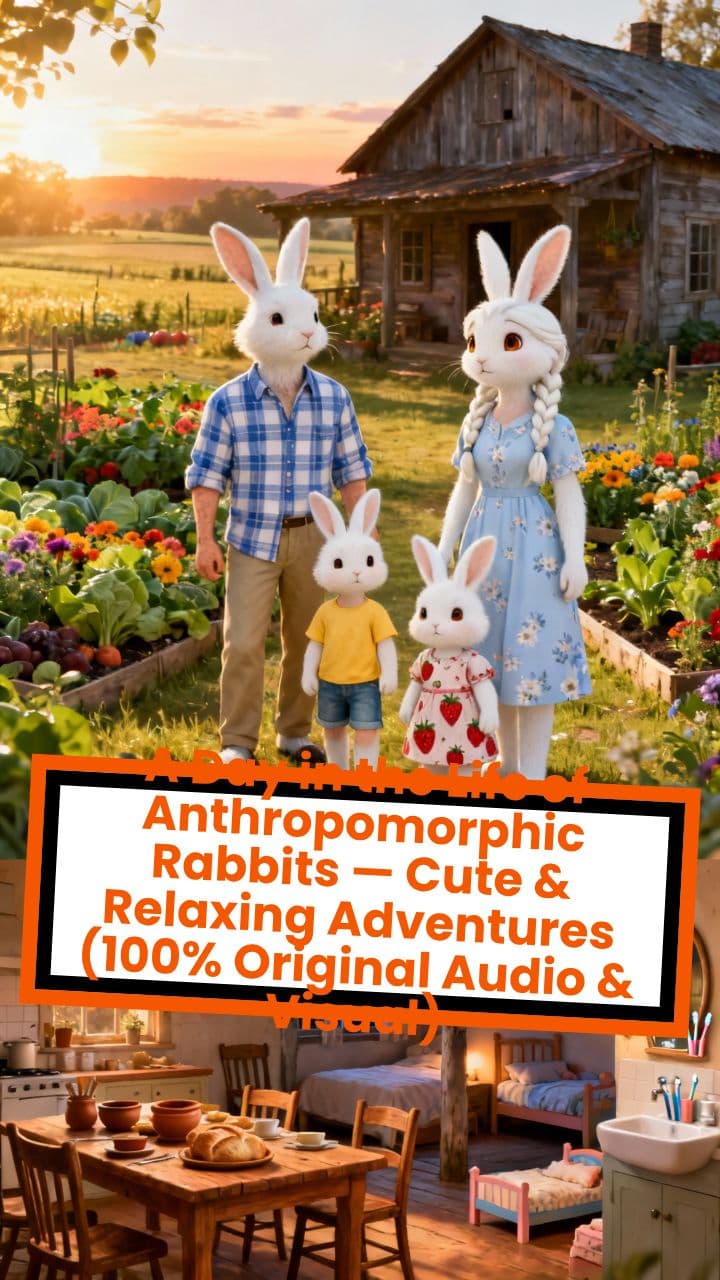 A Day in the Life of Anthropomorphic Rabbits — Cute & Relaxing Adventures (100% Original Audio & Visual)