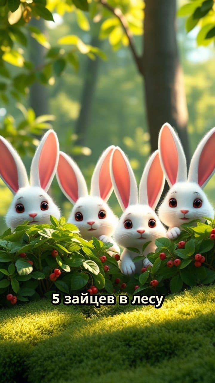 Зайцы и морковки в лесу