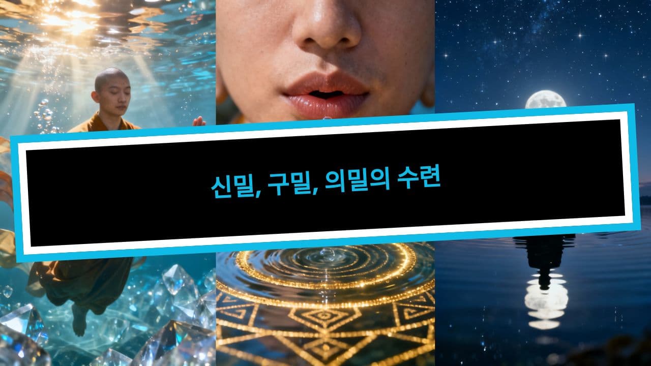 신밀, 구밀, 의밀의 수련