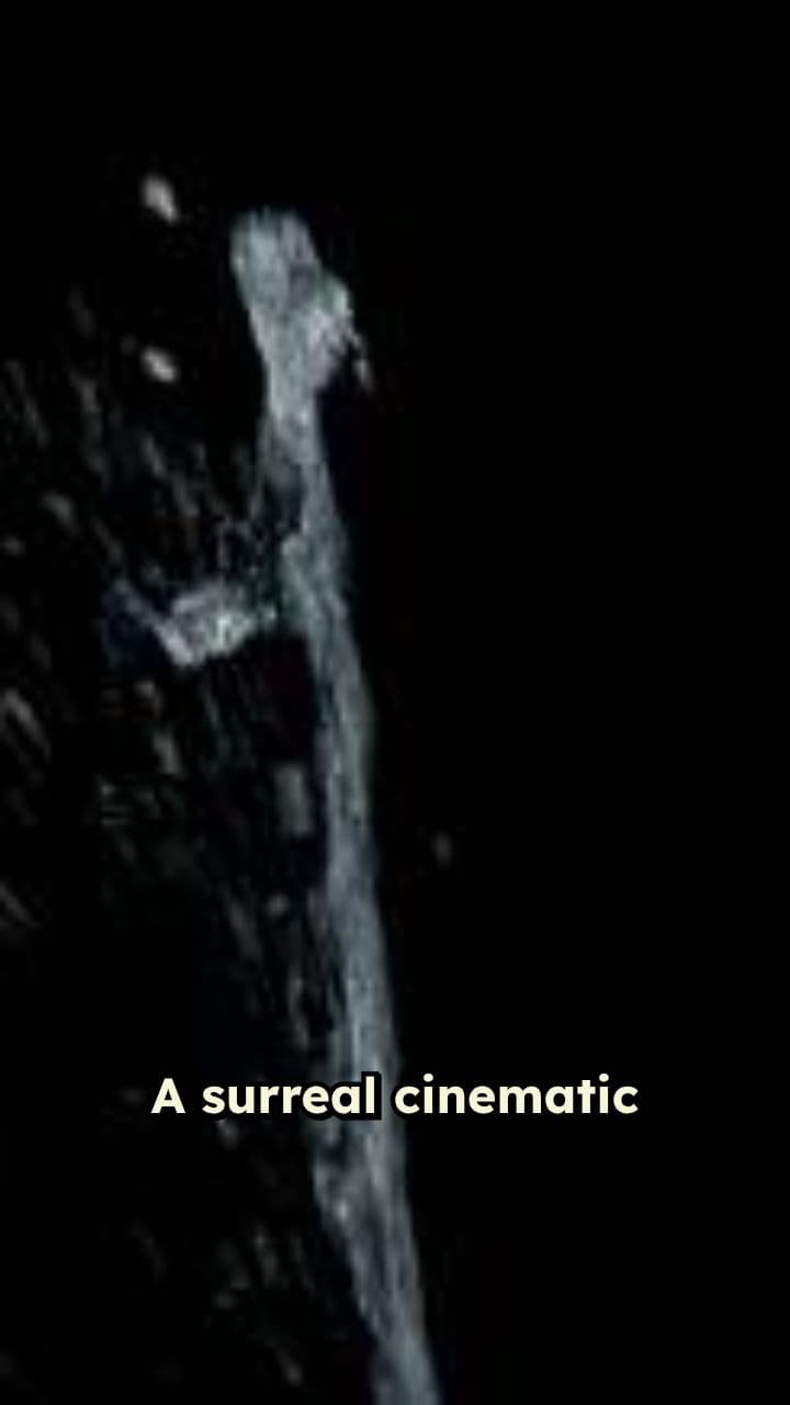 Lion Bearing Elephant Under Spotlight