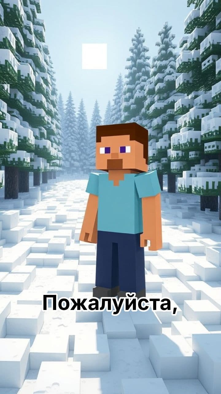 Новогоднее поздравление Эмиру в Minecraft