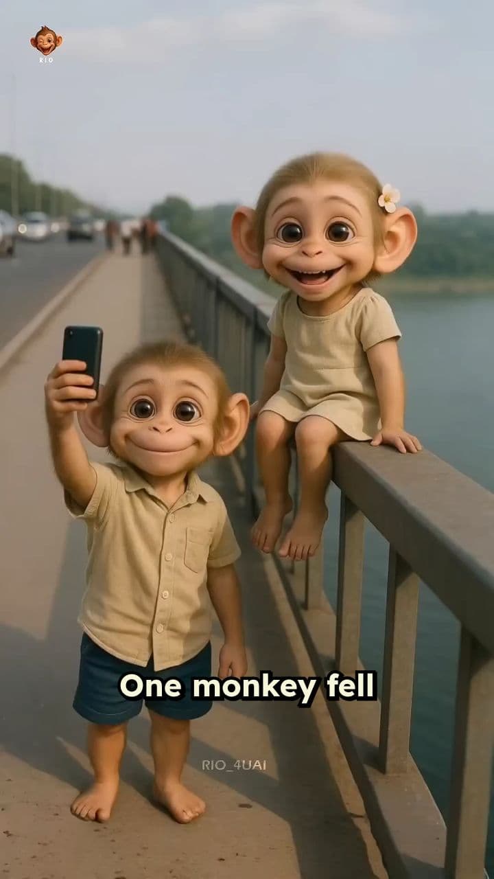 Monkey Siblings' Wholesome Crocodile Adventure