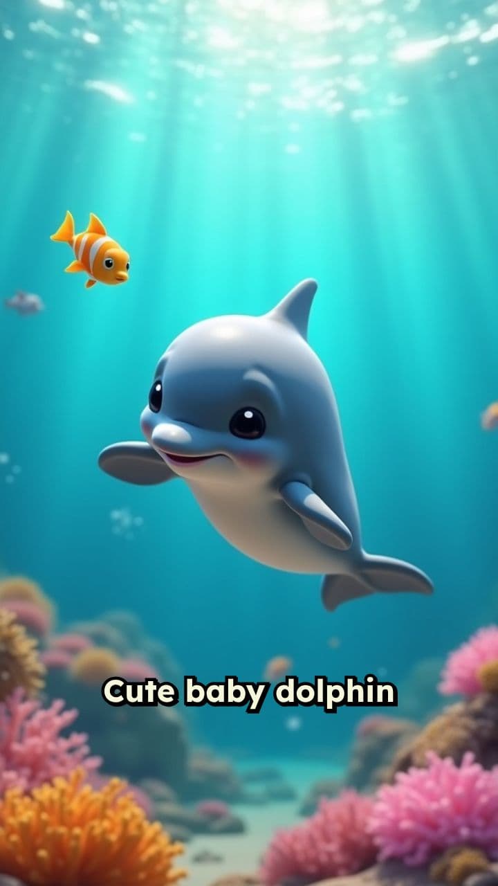 Dolphin and Fish Say Goodbye