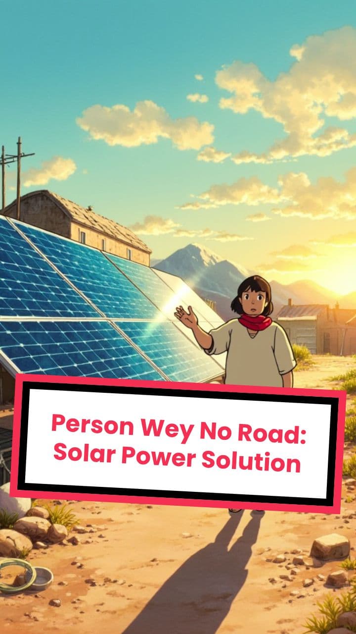 Person Wey No Road: Solar Power Solution