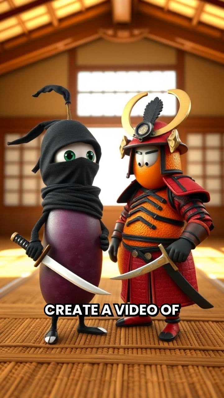 Ninja Grape vs Samurai Orange