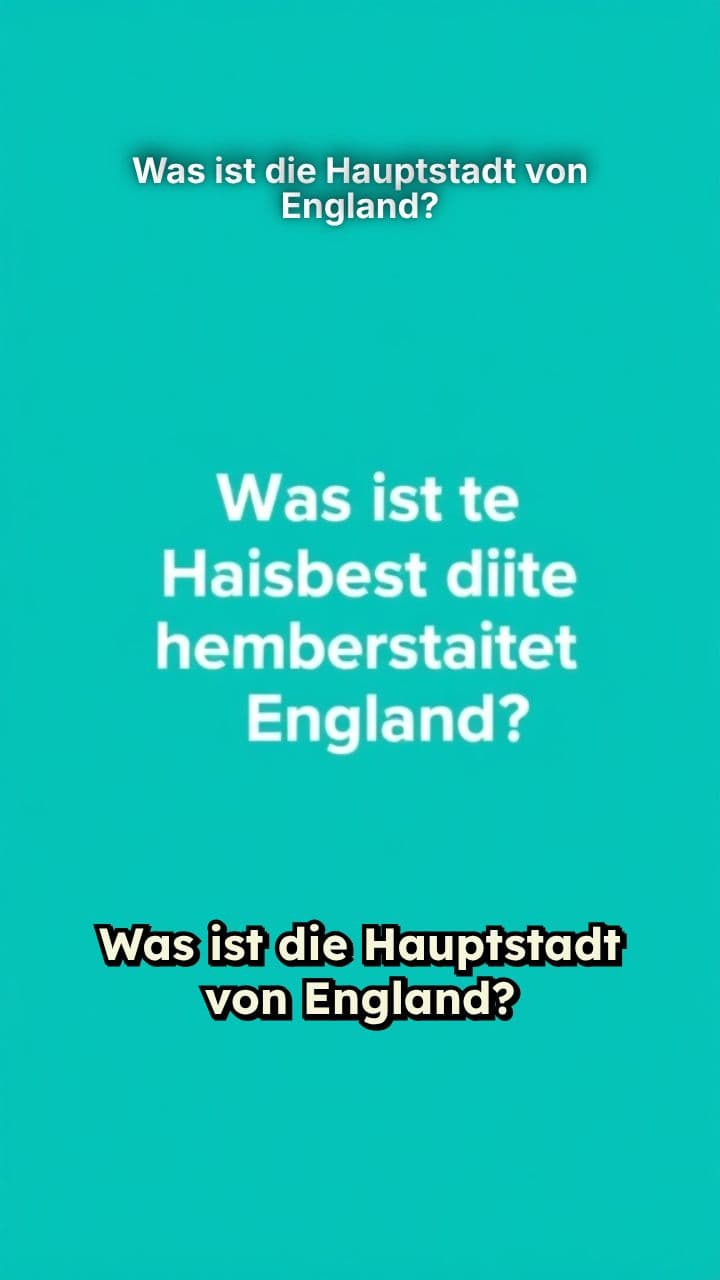 Was ist die Hauptstadt von England?